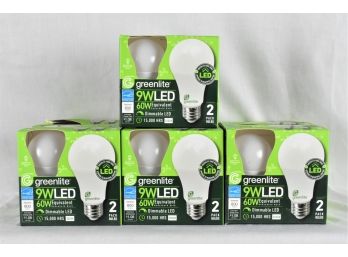 Bulk GreenLite 9 Watt (60W) LED Bulbs (2 Pack) Lot 1