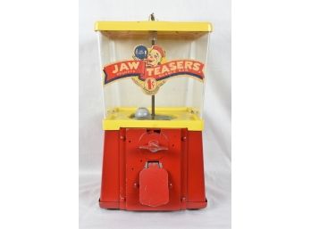 Jaw Teaser 1¢ Gum Machine Complete With Key