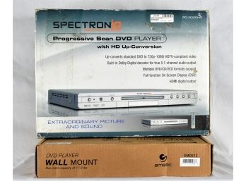 Spectron IQ Progressive Scan DVD Player With HD Up Conversion And DVD Wall Mount