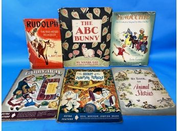 Grouping Of 6 Antique Childrens Books