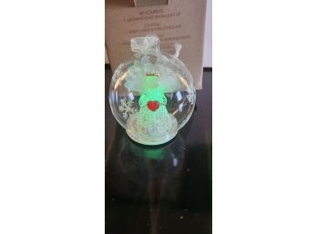 Never Used Glowing Angel Glass Ornament