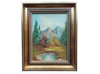 Nice Vintage Autumn Landscape Oil Painting