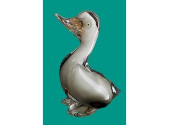 Vintage Murano Duck Glass Sculpture