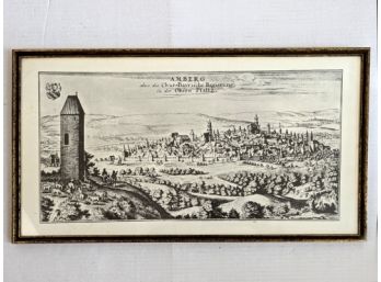 Copper Engraving Of Amberg