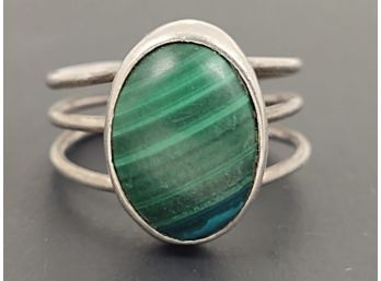 VINTAGE MEXICAN STERLING SILVER MALACHITE RING