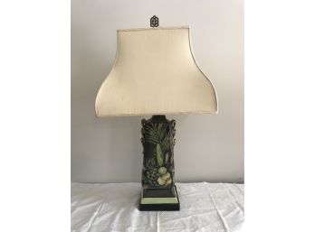 Painted Porcelain Square Vase As A Table Lamp
