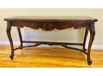 Beautiful Carved Flip Top Console Table