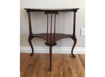 Lovley Two Tier Triangular Side Table