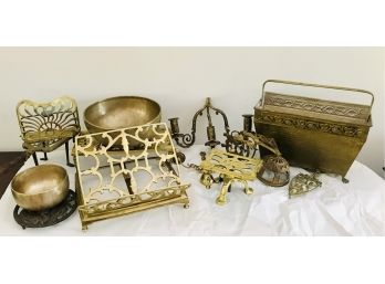 Group Of Decorative Brass Items
