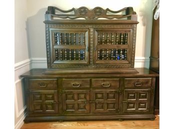 Beautiful Spanish Style Two Part Hutch