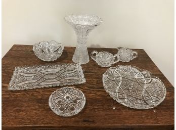 Eight Pieces Of Cut Crystal