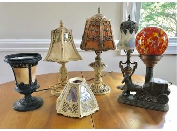 Group Of Six Decorative Table Top Lamps