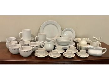 Large Miscellaneous Group Of White Ceramic China - 47 Pieces