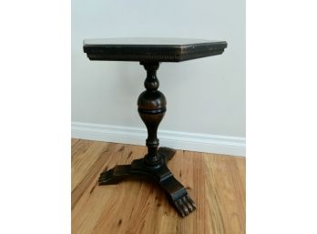 Octagonal Dark Stained Accent Table