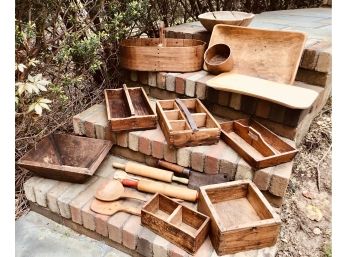 Group Of Twenty Vintage Wood Boxes & More!