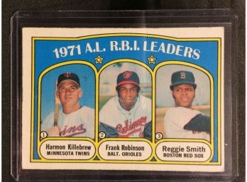 1972 Topps AL RBI Leaders Killebrew-robinson-Smith - K