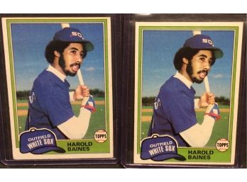 (2) 1981 Topps Harold Baines Rookie Cards - K