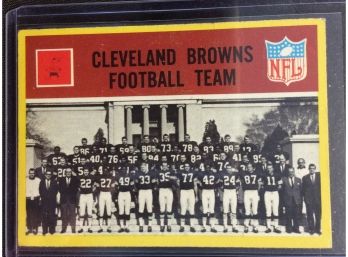 1967 Philadelphia Football Cleveland Browns Team Card - M