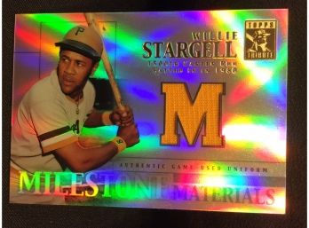 2002 Topps Tribute Willie Stargell Milestone Materials Jersey Relic Card - K