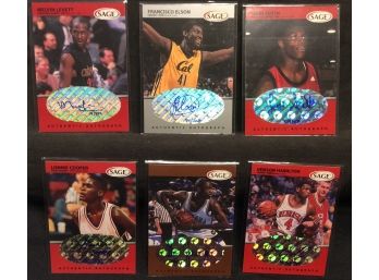 (6) 1999 Sage Hit Autographed Basketball Cards - K