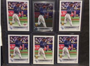 (6) Assorted 2022 Topps Wander Franco Rookie Cards - K
