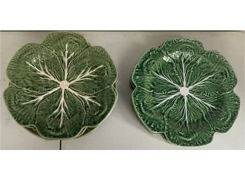 Bordallo Pinheiro Green Cabbage Plates