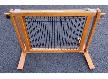 Wood And Metal Portable And Adjustable Pet Gate