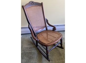 Vintage Caned Seat Rocker