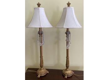 Pair Of Gilt Lamps