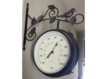 Hanging Bird Clock Thermometer