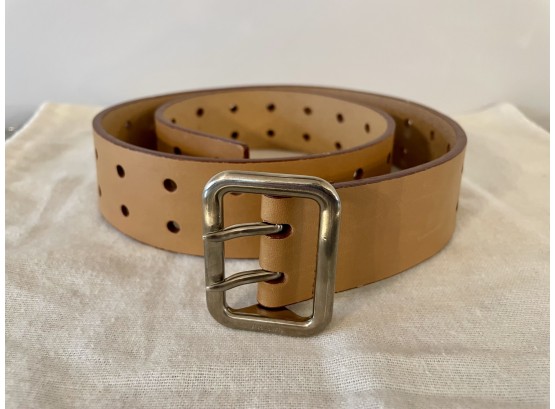 Prada Tan Leather Belt, Size 28