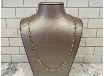 Swarovski Pastel Crystal Opera Length Necklace