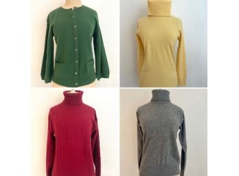 Four Cashmere Sweaters, Including Vince