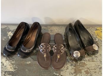 Three Pair Of Ladies Shoes Including Tory Burch