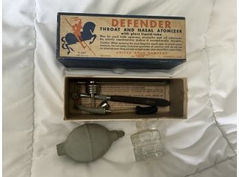 Antique Rexall DEFENDER Throat And Nasal Atomizer R-1507 Complete