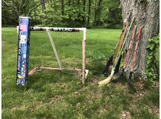 Hockey Nets And Sticks