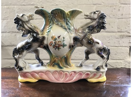 Porcelain Horse Vase