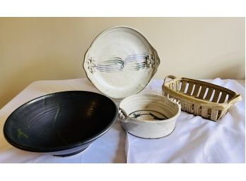 Assortment Of Ceramics - Bread Basket/Platter And More (Study)