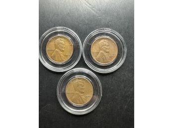 3 Wheat Pennies 1947, 1947-D, 1947-S