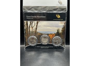 America The Beautiful Quarters 3 Coin Set Great Smoky Mountains National Park