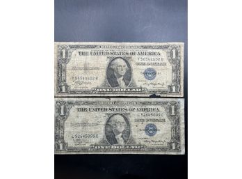 2 1935-A $1 Silver Certificates