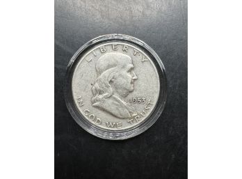 1953-D Silver Benjamin Franklin Half Dollar