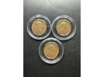 3 Wheat Pennies 1946, 1946-D, 1946-S