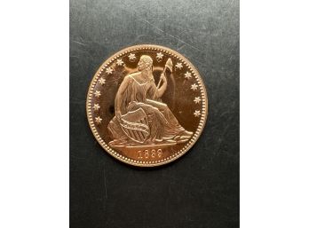 One AVDP Ounce .999 Fine Copper Round