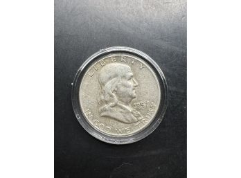 1957-D Benjamin Franklin Silver Half Dollar