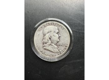 1952-D Benjamin Franklin Silver Half Dollar