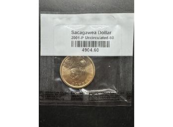 2001-P Uncirculated Sacagawea Dollar In Littleton Package