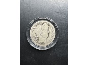 1914-D Barber Silver Quarter