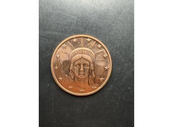 One AVDP Ounce .999 Fine Copper Round