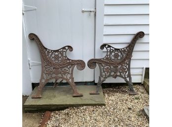 Antique Cast Iron Bench Supports